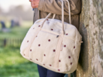Sac bowling moumoute ivoire fleurie