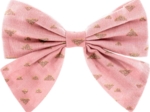 Barrette noeud papillon triangle or poudré