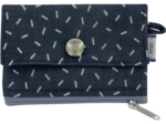 Mini pochette porte-monnaie paille argent jean