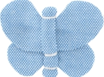 Barrette petit papillon oxford ciel