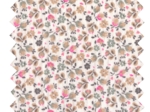 Tissu ex2628 gaze fleurie vert rose fluo