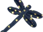 Barrette libellule etoile or marine 