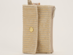 Mini pochette porte-monnaie velours côtelé large doré