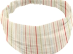 Bandeau fichu Bébé rayé rose argent