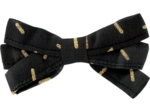 Barrette ruban  paille dorée noir