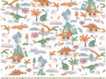 Tissu coton au mètre ex2359 dinos  volcan
