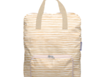 Sac à dos pliable Gaby rayé or blanc