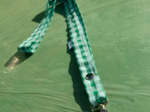 Porte-clés collier vichy vert menthe