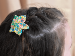 Barrette fleur étoile pâquerette vintage