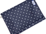 Portefeuille compact pois marine