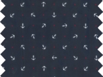 Tissu coton au mètre ancre marine ex1068