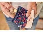 Mini pochette porte-monnaie huppette fleurie