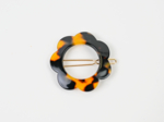 Barrette fleur petite leopard