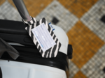 Etiquette bagage zèbre