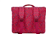 Cartable pompons cerise