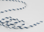 Cordon Spaghetti 7mm rayé bleu blanc