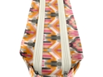 Trousse double compartiment ikat ocre