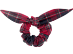 Chouchou nœud  tartan rouge