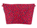 Trousse de toilette pompons cerise