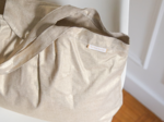Sac cabas taille moyenne plissé lin doré
