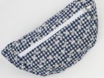 Petit sac banane vichy brodé marine