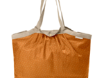 Sac cabas taille moyenne plissé paille dorée caramel