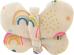 Barrette petit papillon arc en ciel