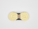 Barrette Noeud Anti-Glisse rayé jaune