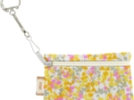 Pochette porte-clés mimosa jaune rose