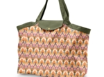 Grand sac cabas en tissu ikat ocre