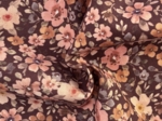 Coupon tissu 1 m ex2648  Rétro bohème chocolat