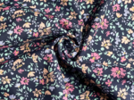Tissu coton au mètre ex2663 fleuri peps marine