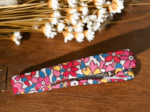 Barrette Croco Tissu cocktail de fleurs