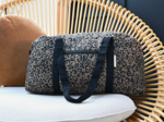 Sac week-end leopard matelassé moka