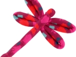 Barrette libellule pompons cerise