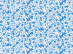 Tissu coton au mètre fleuri bleu crème ex1058