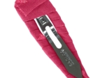 Barrette clic-clac tissu plumetis rose fuchsia