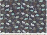 Coupon tissu enduit de 35cm  jurassic dino marine