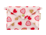 Petite pochette enveloppe petits coeurs