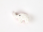 Barrette Eléphanteau  blanc pailleté