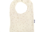 Bavoir Bébé gaze pois or écru