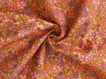 Tissu coton au mètre ex2568 fleuri corail