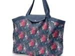 Grand sac cabas en tissu tropical fire