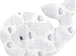 Barrette Baleine broderie anglaise