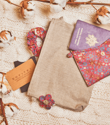 Petite pochette enveloppe coquelicot