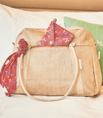 Sac tote bag bulle bronze marine